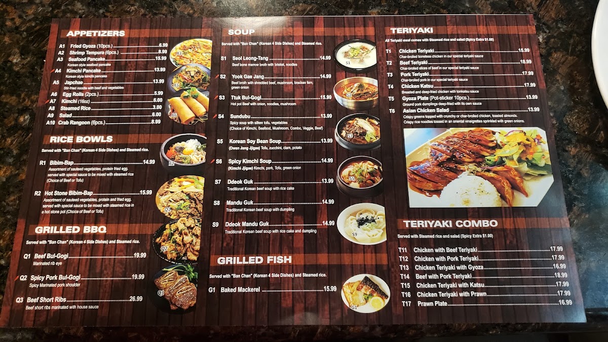 Menu Pyung Chang Korean Bbq-2